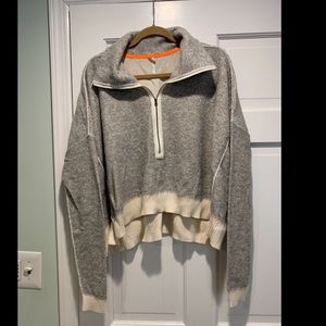 Alpaca Half Zip Crop Pullover